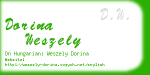 dorina weszely business card